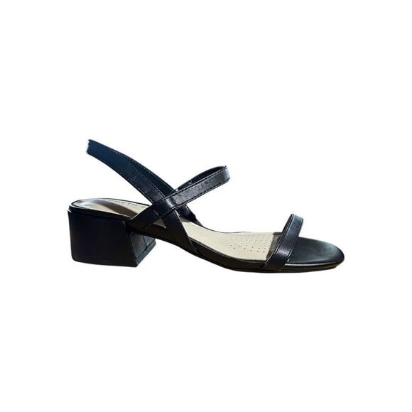 Kenneth Cole New York Women's Maisie Low Simple Heeled Sandal Black Size 6 - Picture 1 of 8